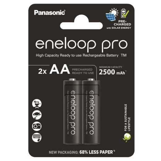 Акумулятор Panasonic Eneloop NI-MH  Pro AA 2500 мАг, 2 шт.