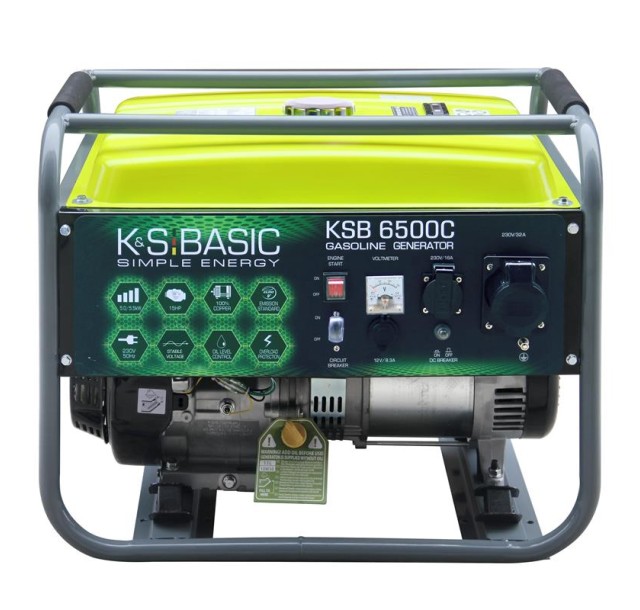 Генератор бензиновий Konner&Sohnen  Basic  KSB 6500C, 230В, 5.5кВт, ручний запуск, 66.6кг