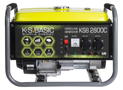 Генератор бензиновий Konner&Sohnen Basic KSB 2800C, 230В, 2.8кВт, ручний запуск, 36.6кг