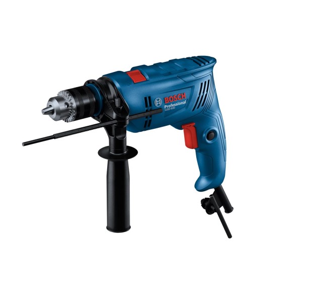 Дриль ударний Bosch Professional GSB 600, 600Вт, ШЗП 1-10 мм, 3000 об/хв, 48000 уд/хв, 1.7кг