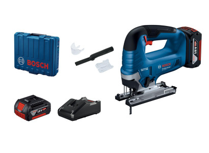 Лобзик Bosch GST 185-LI, акумуляторний 18В, 2х4А•год, 3500об•хв, хід 26мм, кейс, 2кг