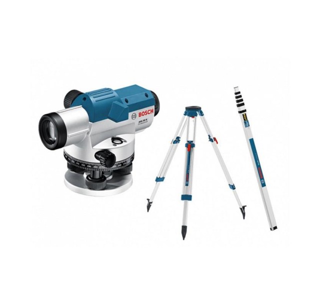 Нівелір оптичний Bosch GOL 26 D, до 100м, ±1.6мм/30м, зум х26, + BT160 + GR500,1.5кг