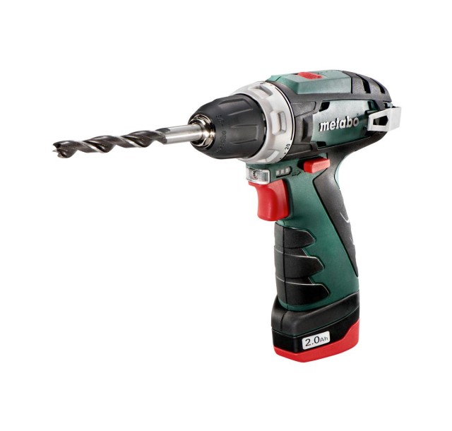 Шурупокрут-дриль акумуляторний Metabo PowerMaxx BS, 10.8В 2x2.0Aг, 17•34Нм, 0-360•0-1400об•хв, 0.95кг