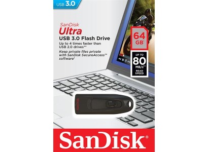 Накопичувач SanDisk   64GB USB 3.0 Type-A Ultra Чорний