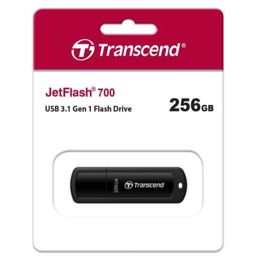 Накопичувач Transcend 256GB USB 3.1 Type-A JetFlash 700 Чорний