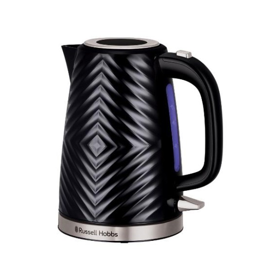 Електрочайник Russell Hobbs Groove Black, 1.7л, пластик, Strix, чорний