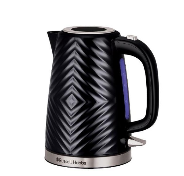 Електрочайник Russell Hobbs Groove Black, 1.7л, пластик, Strix, чорний