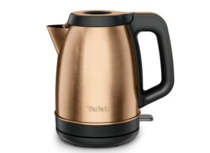 Електрочайник Tefal Coppertinto 1.7л, Strix, нержавіюча сталь, бронзовий