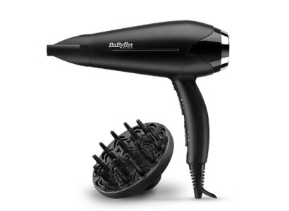 Фен Babyliss, 2200Вт, 3 режими, дифузор, іоніз-я, хол. обдув, чорний