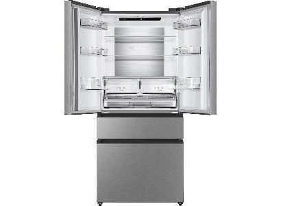 Холодильник SBS Gorenje NRM8181UX, франц.дверцята, 182x80x71см, 2 дв., Х- 299л, М- 122л, A+, NF,  Інвертор, Дисплей, Сірий