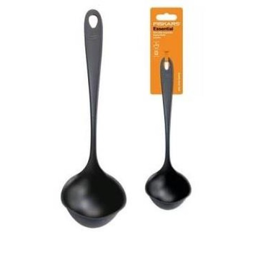 Ополоник Fiskars Essential, 28см, пластик, чорний