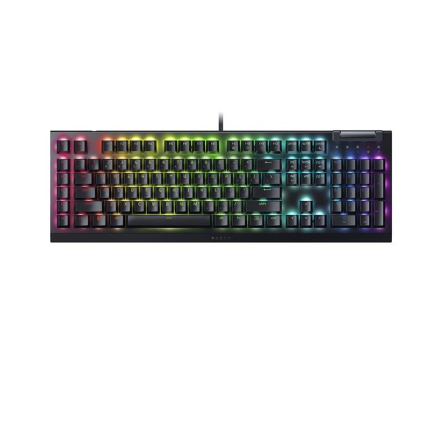 Клавіатура механічна Razer BlackWidow V4 X, 110key, Yellow Switch, USB-A, EN/RU, RGB, чорний