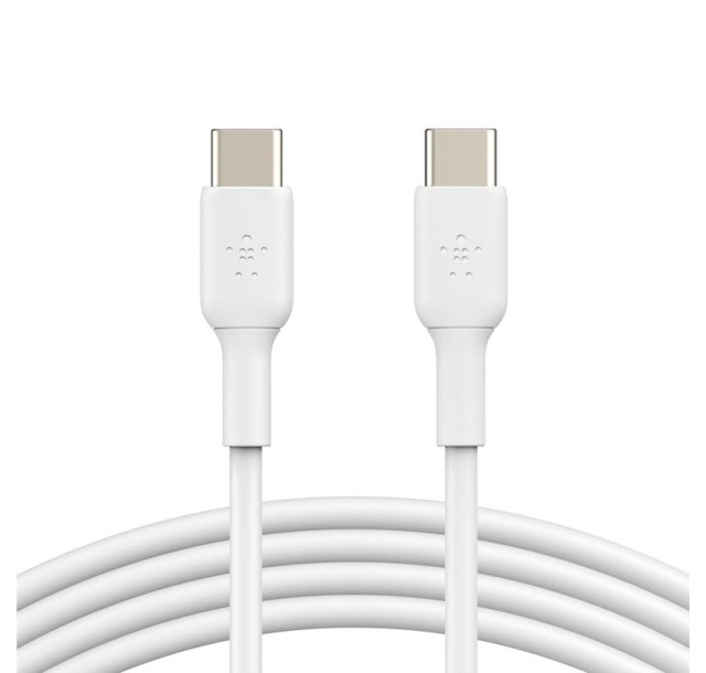 Кабель USB-C > USB-C заряджання/синхронізації Belkin 1м, 60Вт, Type-C, PVC, білий