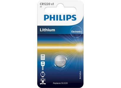 Батарейка Philips  літієва CR1220  блістер, 1 шт