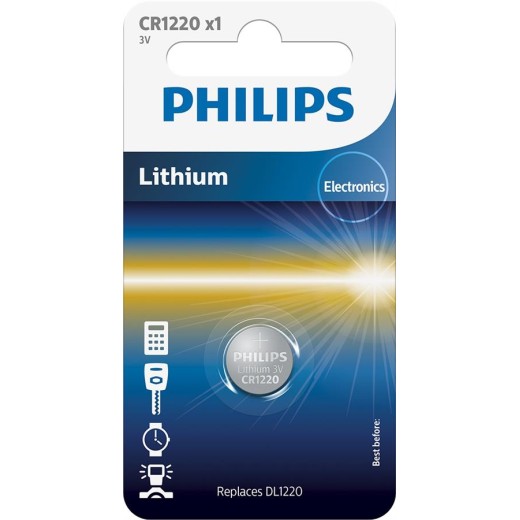 Батарейка Philips  літієва CR1220  блістер, 1 шт