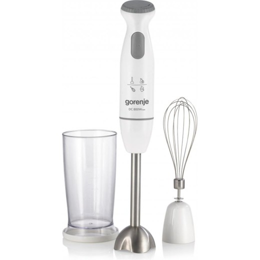 Блендер Gorenje заглибний 800Вт, 3в1, чаша-500мл, подрібнювач, білий