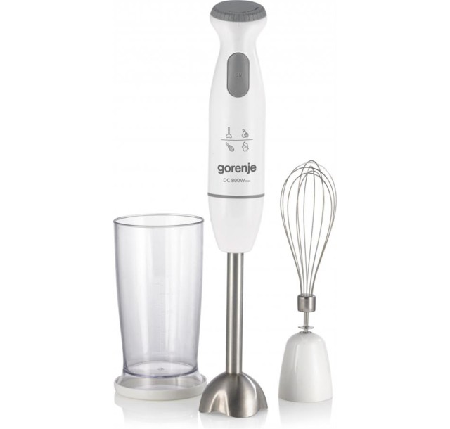 Блендер Gorenje заглибний 800Вт, 3в1, чаша-500мл, подрібнювач, білий