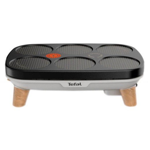 Млинниця Tefal Crepier Gourmet 1100Вт, діаметр 11.5см та 18,5см, тефлон, чорно-сріблястий