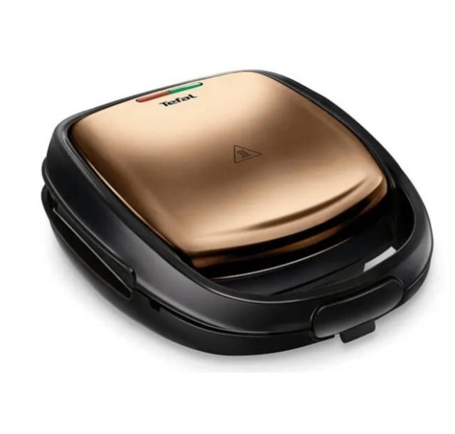 Мультимейкер Tefal Coppertinto 700Вт, тефлон, 2 пластини, корпус-метал, чорно-бронзовий