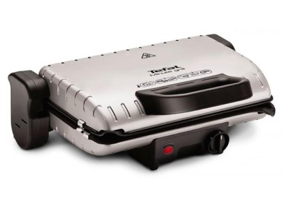 Гриль Tefal прижимний MinuteGrill 1600Вт, темп. режимів-3, з`ємні пластини, розкриття на 180°, метал