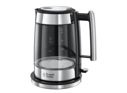 Електрочайник Russell Hobbs Elegance, 1.7л, скло, сріблясто-чорний