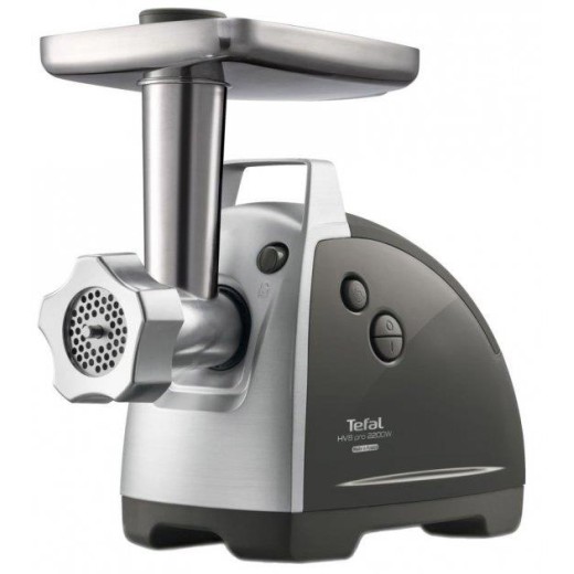 М'ясорубка Tefal HV8 Successor, 2200Вт, 4.5кг/хв, 3 решітки, насадка для ковбас, кеббе, 4 терки, пластик/метал, чорний