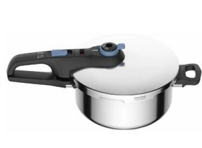 Скороварка Tefal Secure Trendy, 4л, з паровим кошиком, нержавіюча сталь, пластик