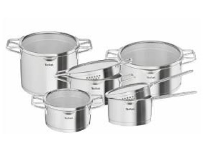 Набір посуду Tefal Nordica, 10пр., нержавіюча сталь, скло