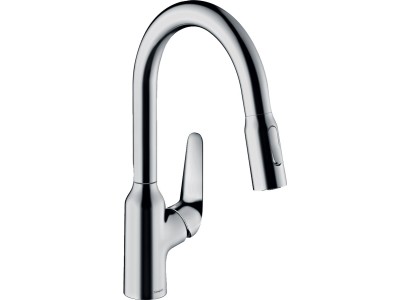 Змішувач для кухні Hansgrohe Focus M42, довж.виливу - 224мм, витяжний, 1важіль, KM180, хром