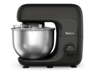 Кухонна машина Tefal Bake Essential 800Вт, чаша-метал, корпус-метал/пластик, насадок-4, чорний