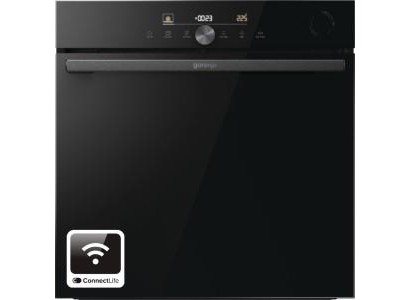 Духова шафа Gorenje електрична, 77л, A+, пара, дисплей, Wi-Fi, чорний