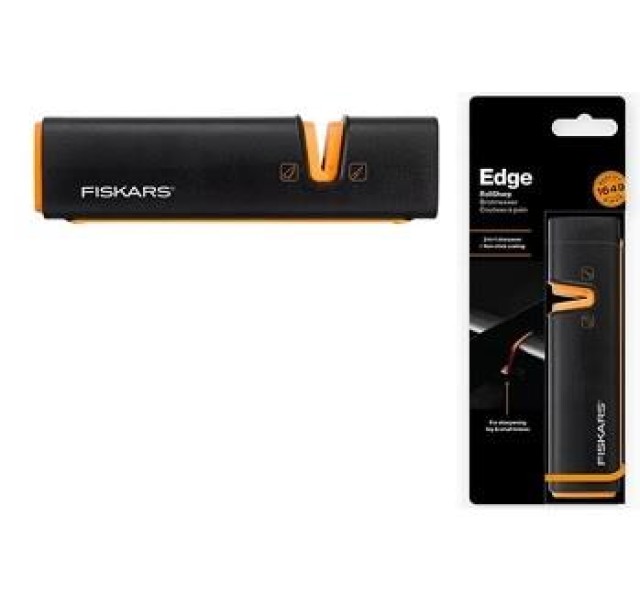 Точило для ножів Fiskars Edge, 16.5х3.5см, кераміка, пластик, чорний