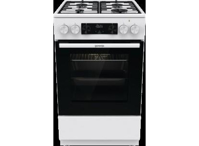 Плита Gorenje комбінована, 62л, 50x60см, дисплей, IconLed, емальовані, білий