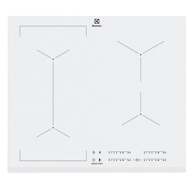 Варильна поверхня Electrolux індукційна, 60см, розширена зона, білий