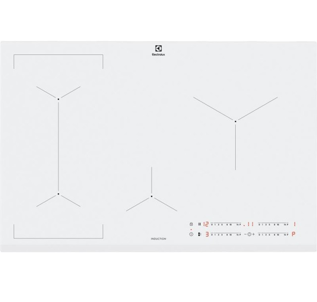 Варильна поверхня Electrolux індукційна, 80см, розширена зона, білий
