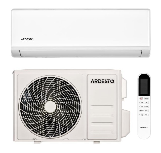 Кондиціонер Ardesto ARD-E24-R32 70м2 on/off 24000BTU 6.45кВт A/A -7°С R32 білий