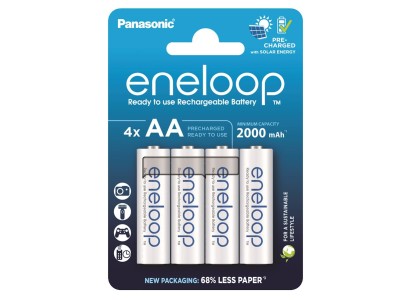 Акумулятор Panasonic Eneloop NI-MH  AA 2000 мАг, 4 шт.