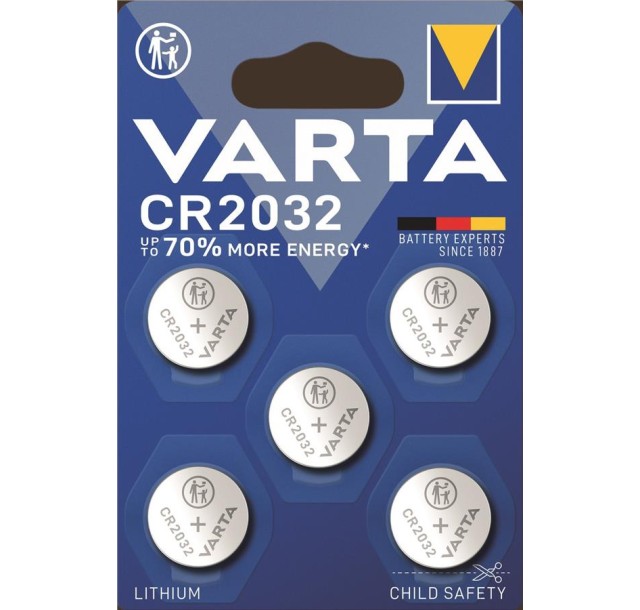 Батарейка Varta літієва CR2032 блістер, 5 шт