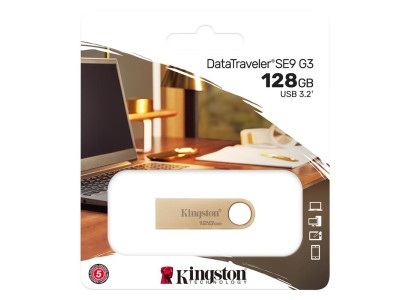 Накопичувач Kingston  128GB USB 3.2 Type-A Gen1 DT SE9 G3