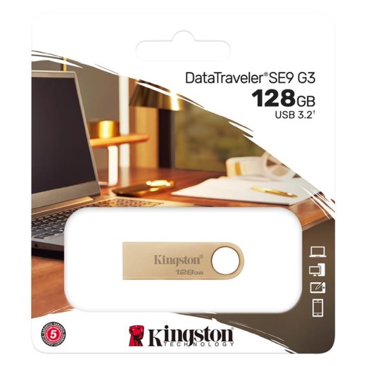 Накопичувач Kingston  128GB USB 3.2 Type-A Gen1 DT SE9 G3