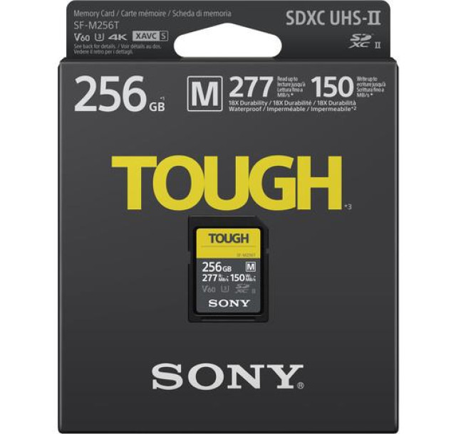 Карта пам'яті Sony SDXC 256GB C10 UHS-II U3 V60 R277/W150MB/s Tough