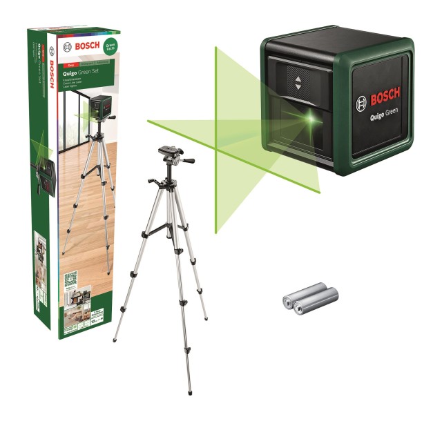 Нівелір лазерний Bosch Quigo Green, до 12м, 0.6мм/м, 1.098кг