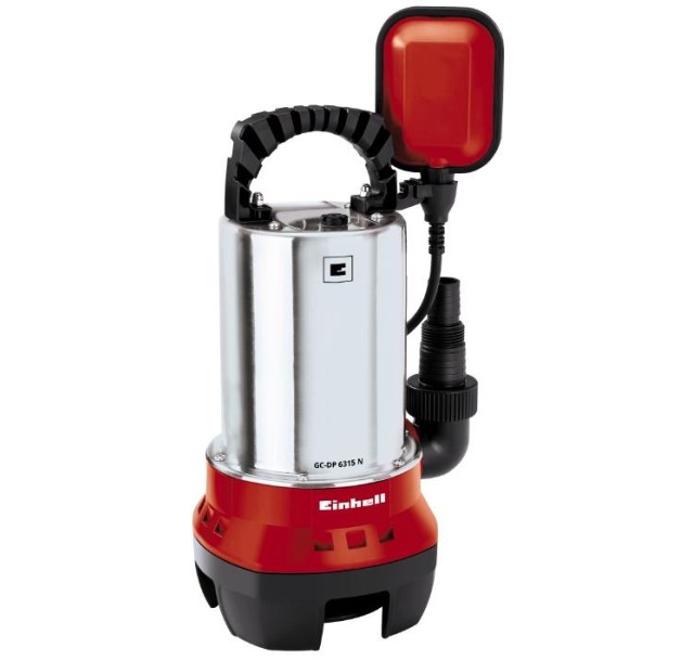 Насос дренажний Einhell GC-DP 6315 N 630 Вт, 17000 л/г, вис. 8 м, глиб. 5 м, корпус нерж, 5.5 кг