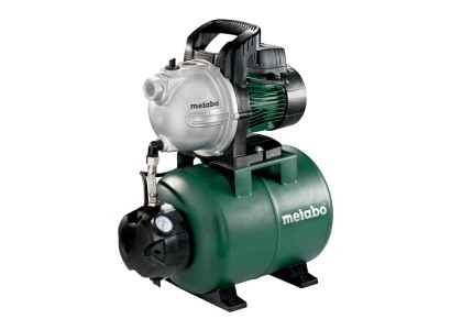 Насосна станція Metabo HWW 3300/25 G, 900 Вт, 3.3 куб/год, висота подачі 45м, всмоктування до 8 м, ресивер 24л 16.2 кг