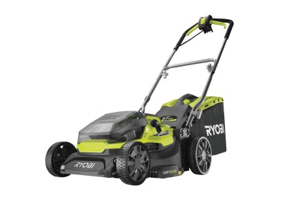 Газонокосарка акумуляторна Ryobi RY18LMH37A-250 ONE+ Hybrid АКБ+мережа (18В/220В) акб 2х5А·год 37см 45л 25-70мм мульчування 15.7кг