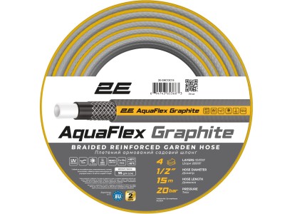 Шланг садовий 2Е AquaFlex Graphite 1/2