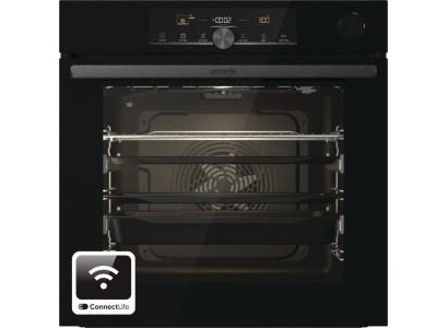 Духова шафа Gorenje електрична, 77л, A+, пара, дисплей, 300 °C, Wi-Fi, чорний