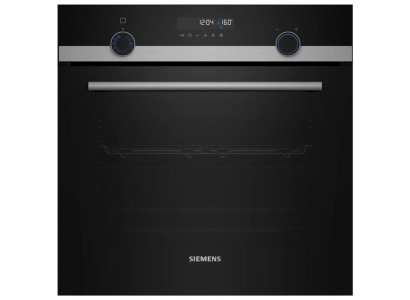 Духова шафа Siemens електрична, 66л, A, дисплей, конвекція, телескопічні направляючі, чорний