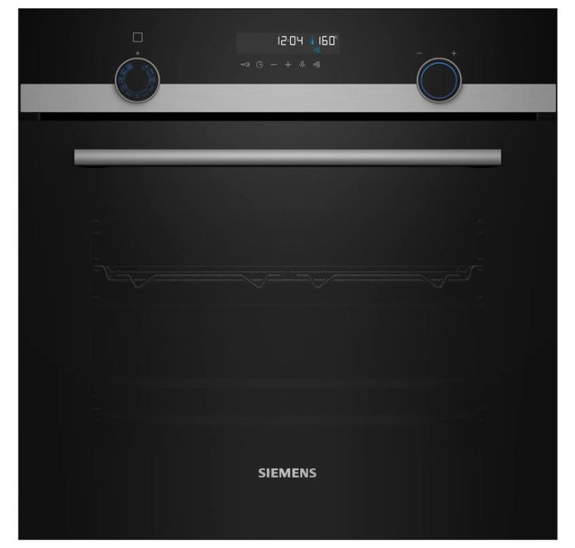 Духова шафа Siemens електрична, 66л, A, дисплей, конвекція, телескопічні направляючі, чорний