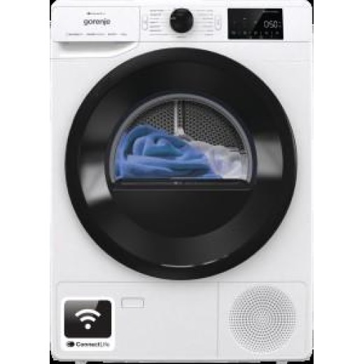 Сушильна машина Gorenje тепловий насос, 9кг, A++, 60см, дисплей, 16 програм, Wi-Fi, білий